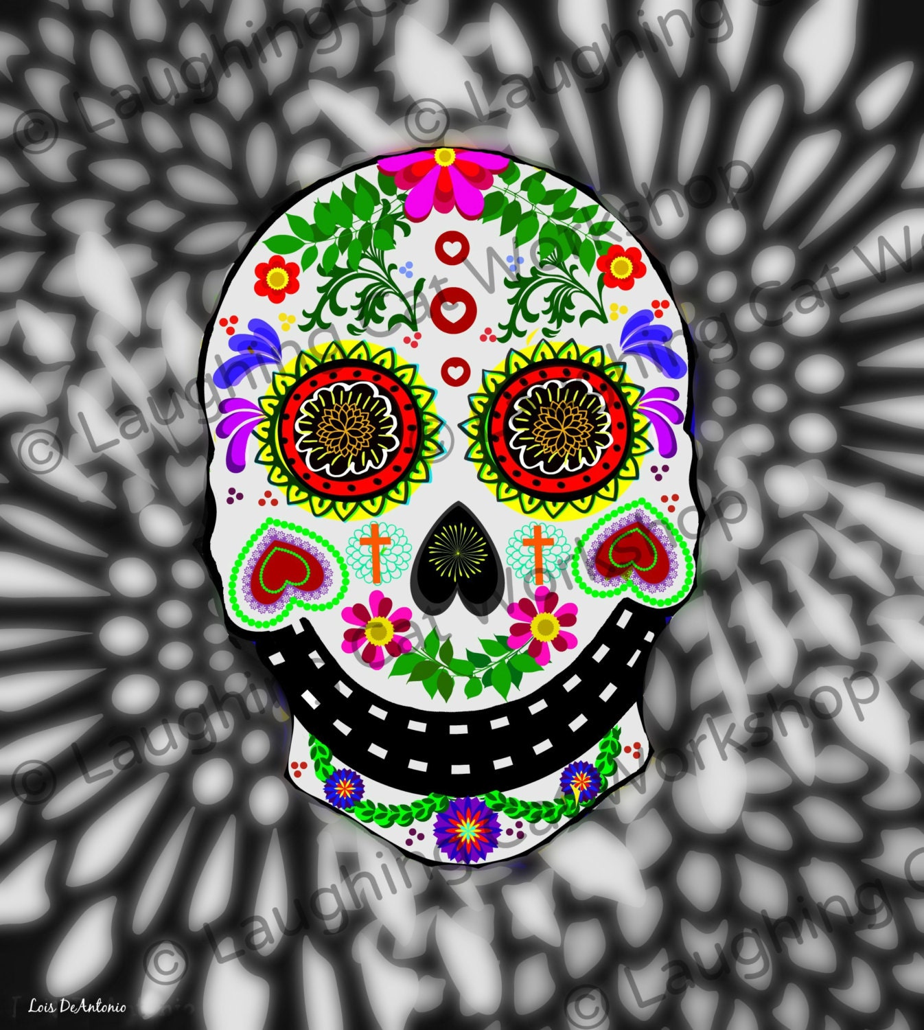 Cinco De Mayo Black Eyed Skull Devotional Candle - 8 Inch Bilingual English/Spanish Decorative Candle