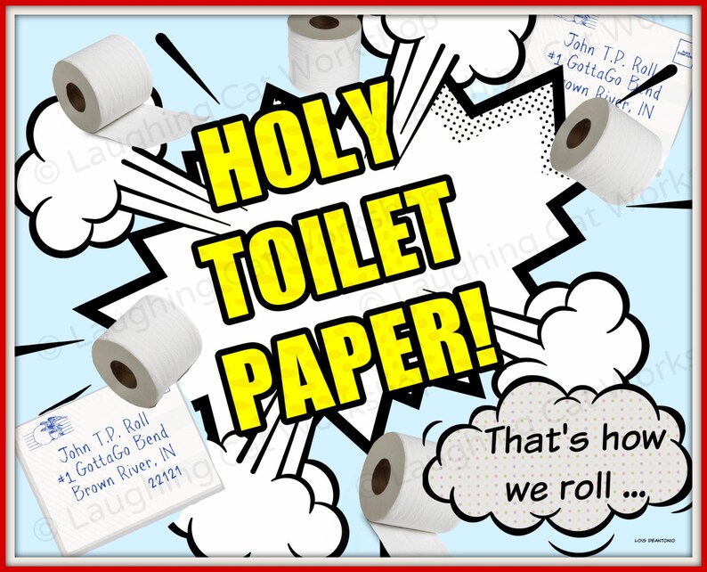 Funny Bathroom print Toilet Paper art bathroom humor joke Etsy