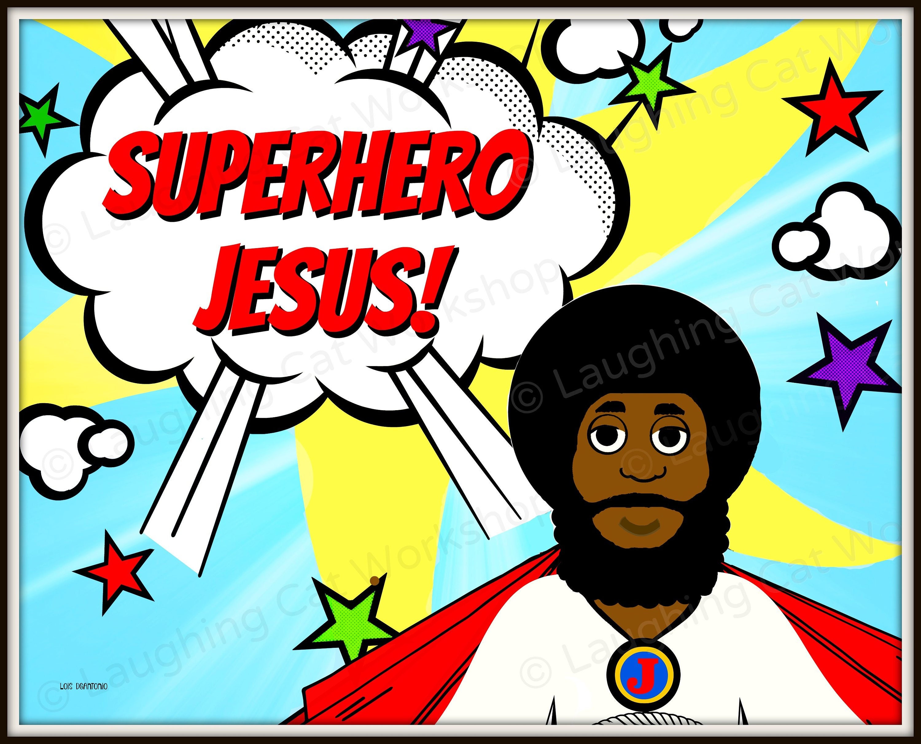 Black Jesus Poster Children Superhero Kid Funny Comic - Etsy Black Jesus Poster Children Superhero Kid Funny Comic - Etsy