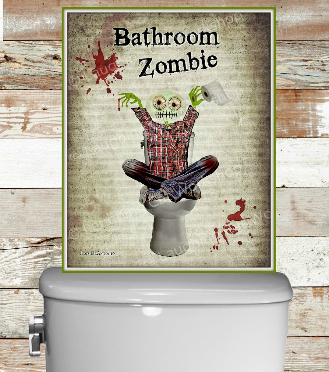Funny Zombie Bathroom Decor Zombies Art Print the Walking Dead - Etsy