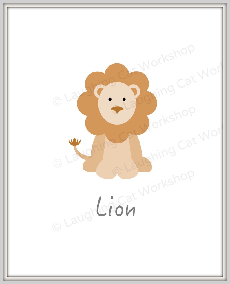 Cute Lion Print Lion Baby Nursery Print Tan Nursery Art Lion Print ...