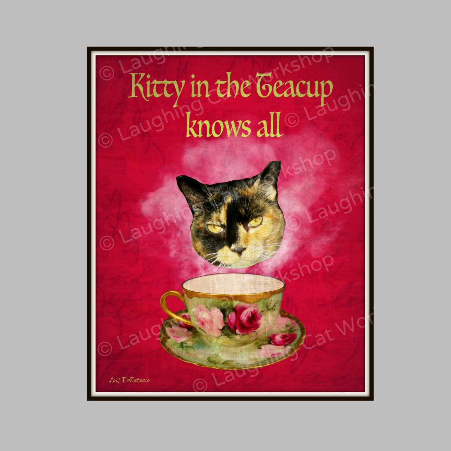 Funny Cat Meme Grumpy Cat Art Fortune Teller Magic Psychic Etsy