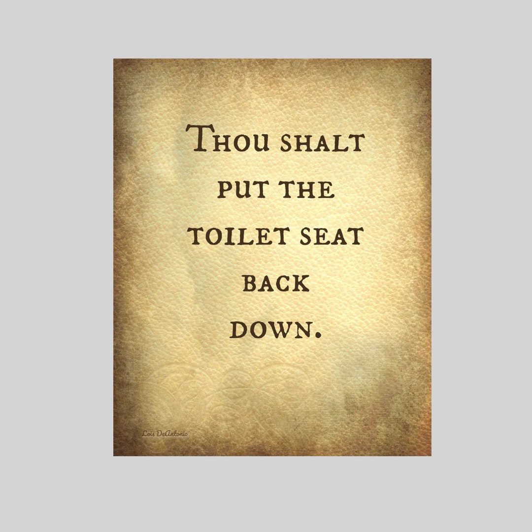 Funny Bathroom Art Print Bible Men's Bathroom Decor Teen Dorm Art