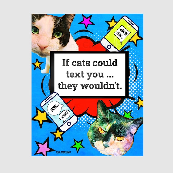 Funny Cat Meme Old School Comics Superhero Cat Art Print Phone - Etsy