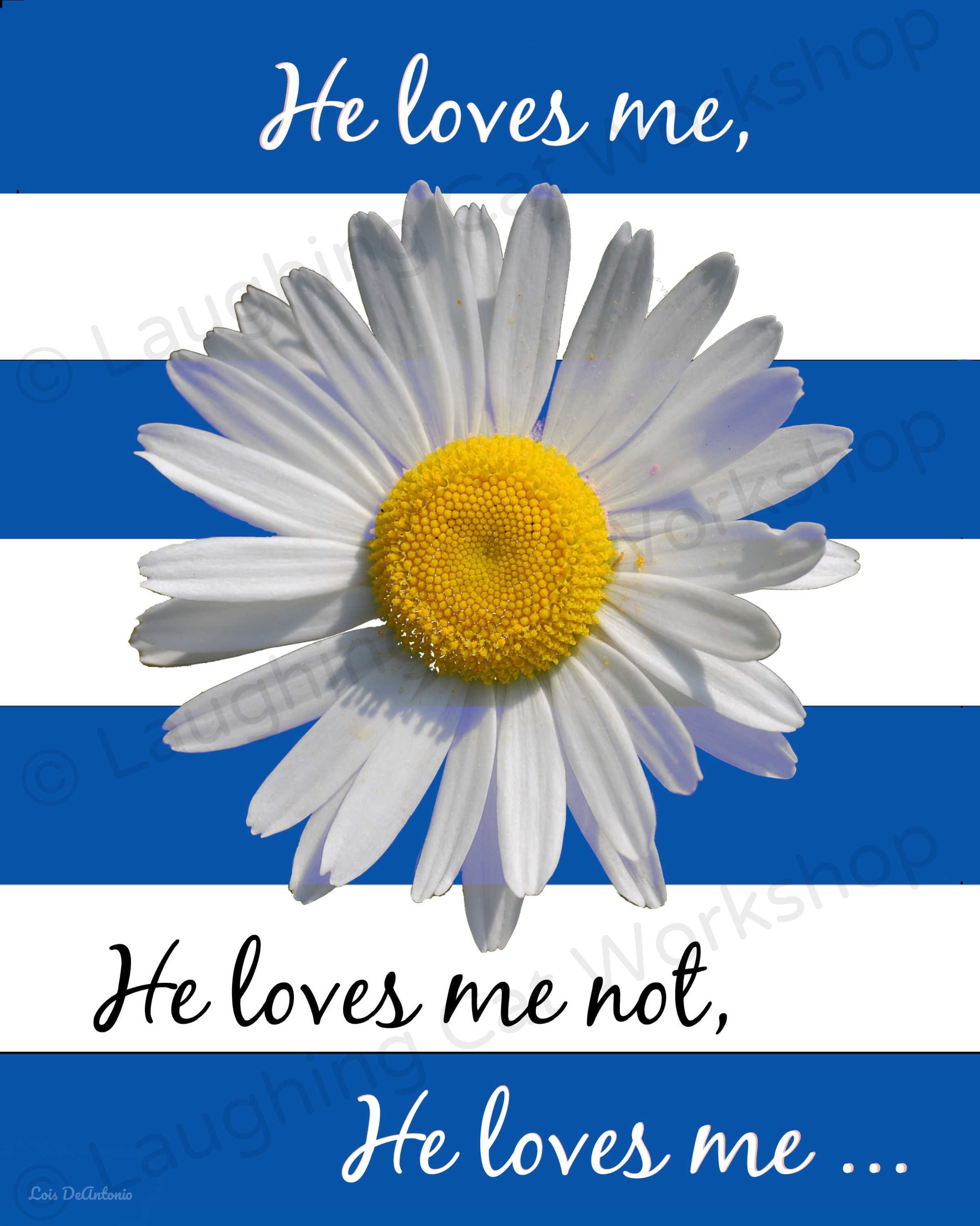 Hipster He Loves Me He Loves Me Not Print Daisy Art Teen Girl - Etsy