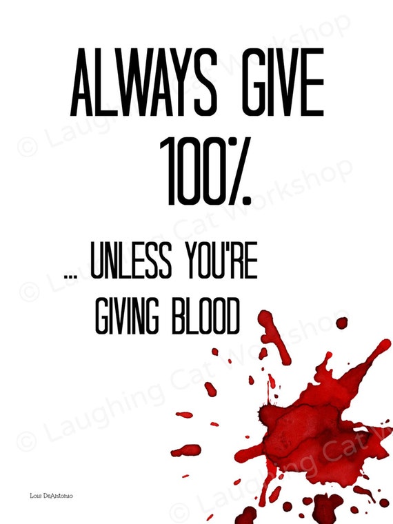 Funny Inspirational Positive Quote Art Halloween Decor Blood Etsy