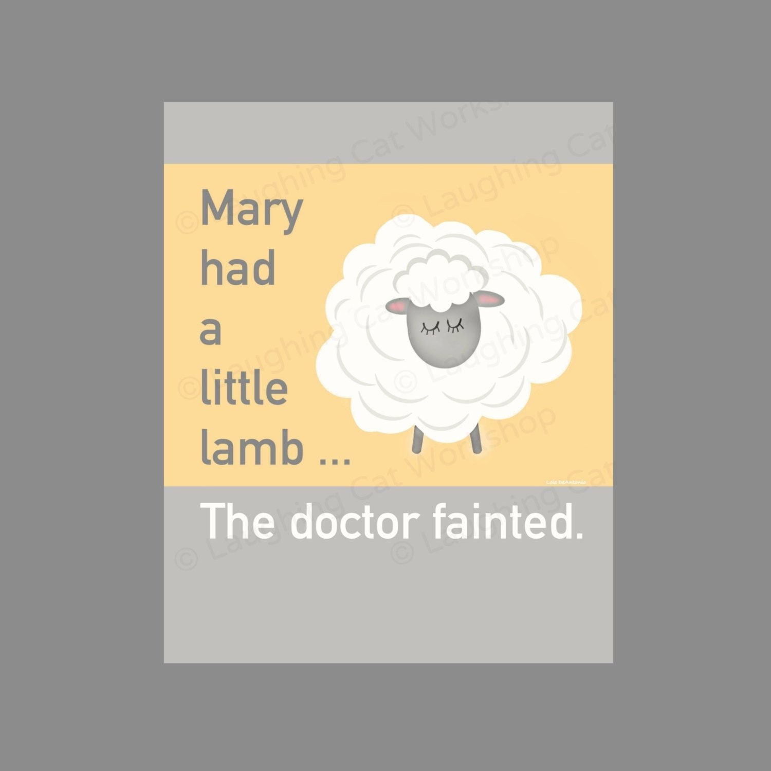 Funny medical office decor OB GYN doctor office art Expecting pregnant  woman art New Baby poster lamb art sheep art Back to School Nurse art, image size:1500x1500