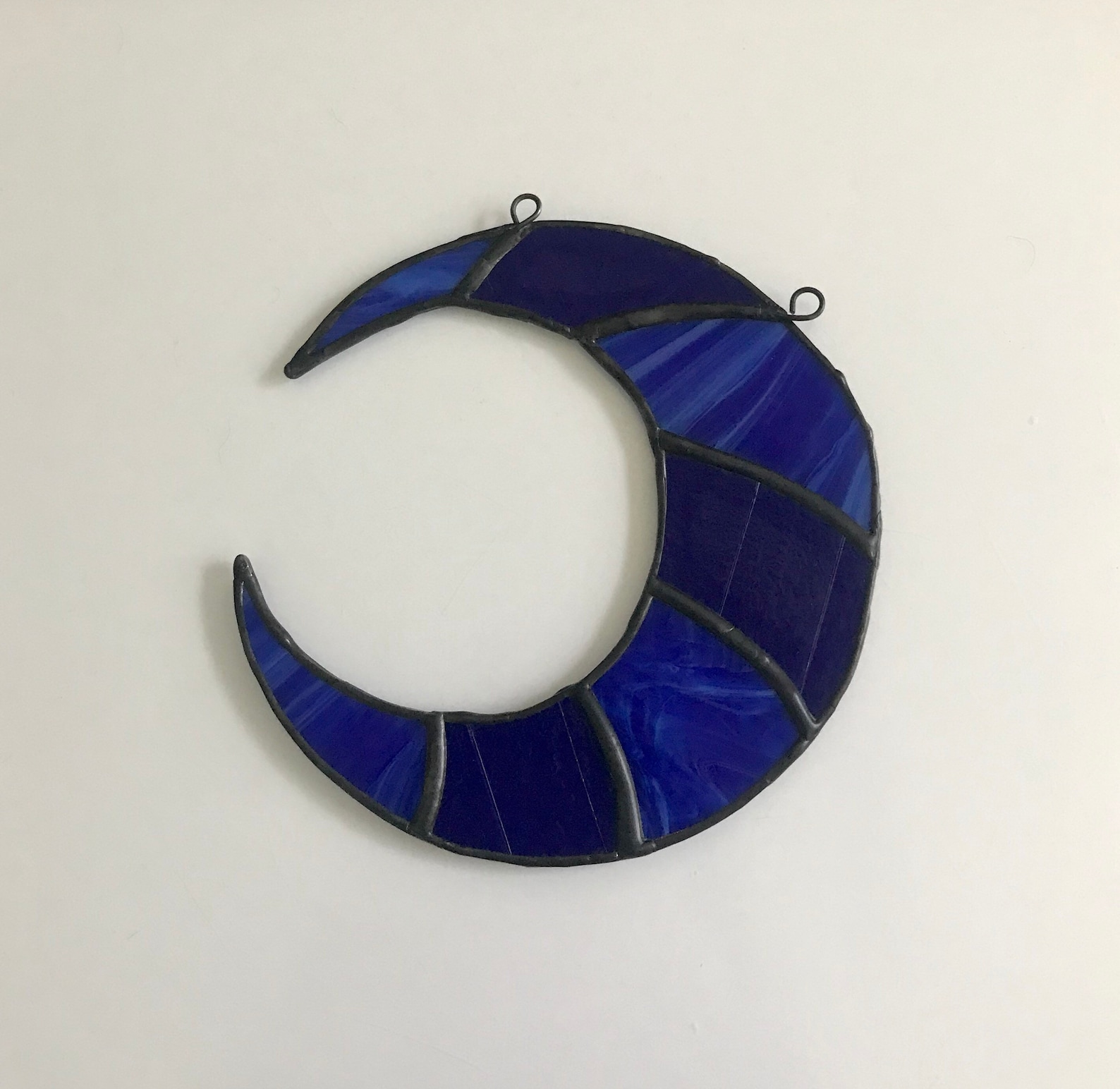 Stained Glass Crescent Moon Wall Decor Etsy