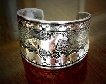 Native Spirit Horse cuff bracelet Native Inspired