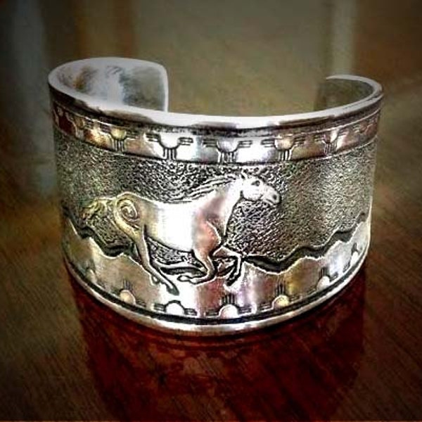 Native Spirit Horse cuff bracelet Native Inspired