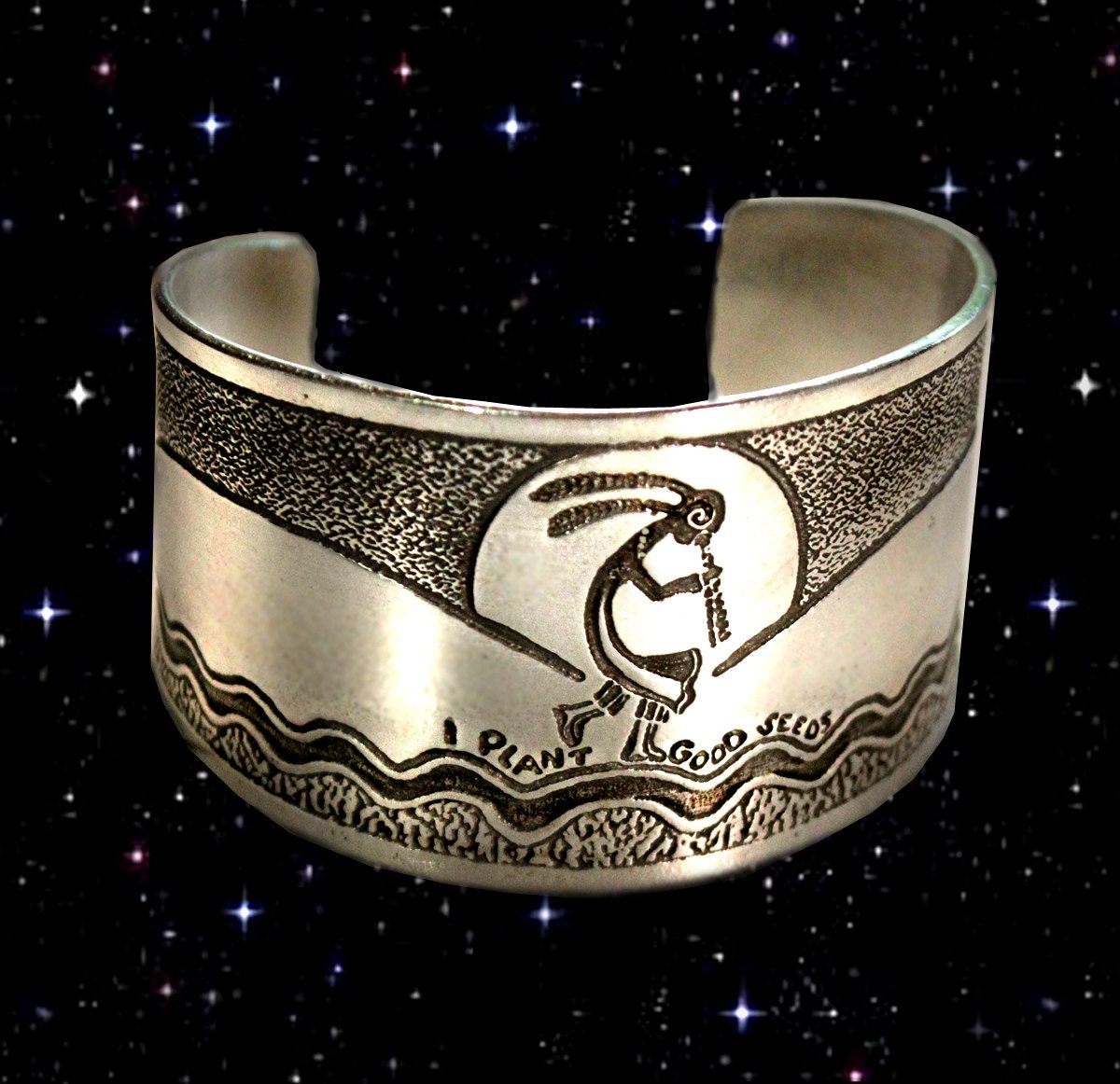 Native American inspired bracelet Kokopelli CuffBracelet Etsy