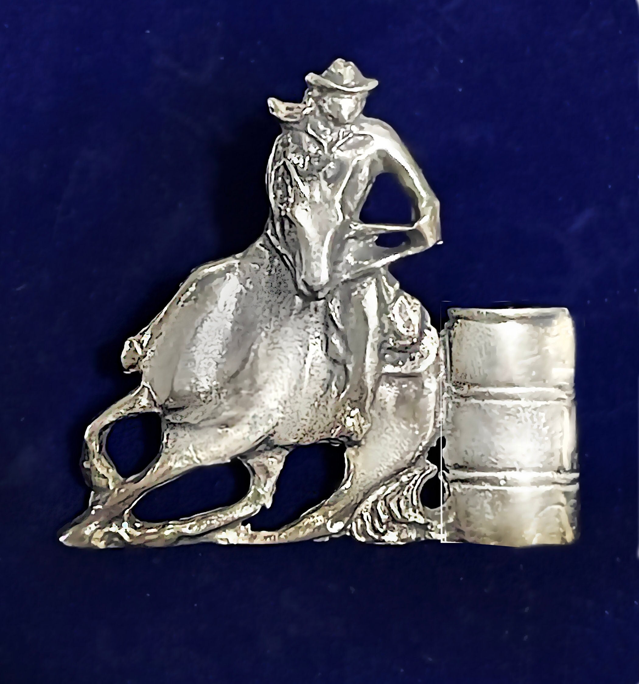 Barrel Racer Horse Hat or Lapel Pin