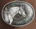Horse Lady Gifts apparel, Western Belt Buckle, American Quarter Horse silvery pewter buckle 