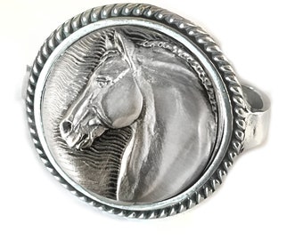 Mustang Horse Scarf or Bandana Slide, adjustable