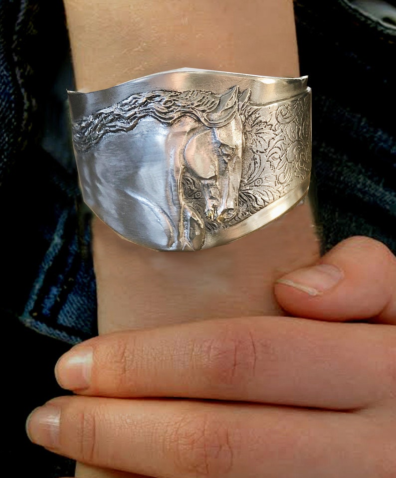 Stallion Cuff Bracelet Friesian Horse Head in High Relief Etsy