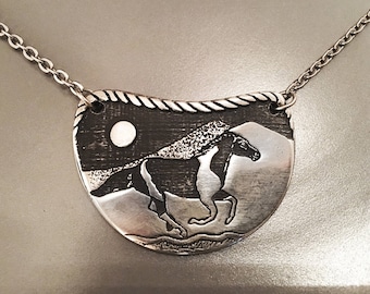 Horse jewelry, Paint Horse choker necklace