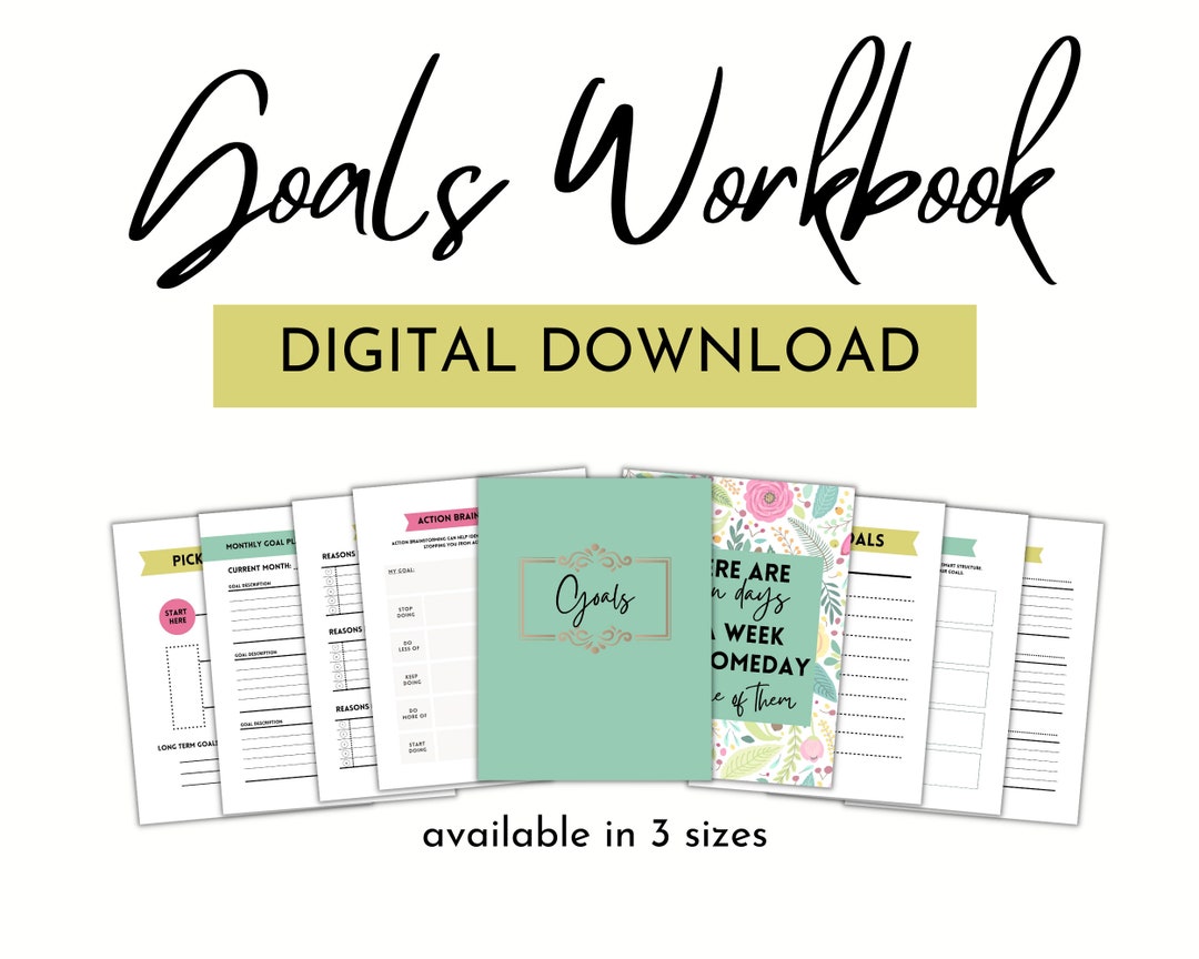 Goals Tracker, Daily Planner Printable, Happy Planner, Habit Tracker ...