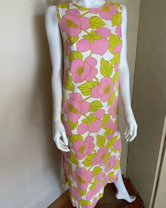 Vintage 60s/70s Hawaiian Maxi Dress