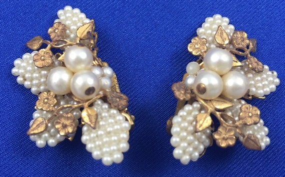 Haskell-style Gold & Pearl Earrings