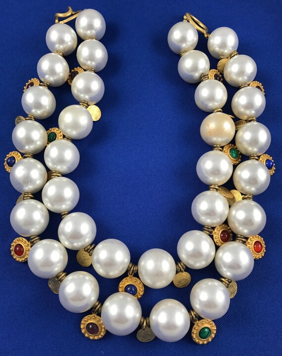 Fabulous Huge Pearl Choker Necklace