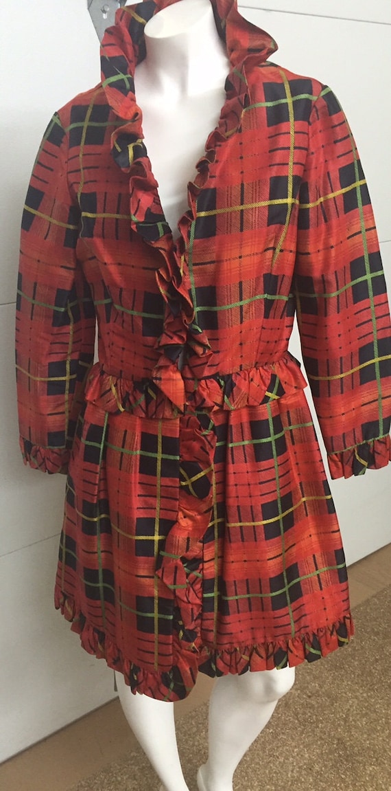 Bill Blass Red Plaid Dress