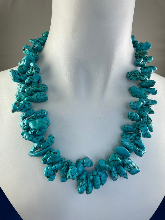 Organic Persian Turquoise Necklace