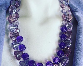 Vintage faceted lucite necklace