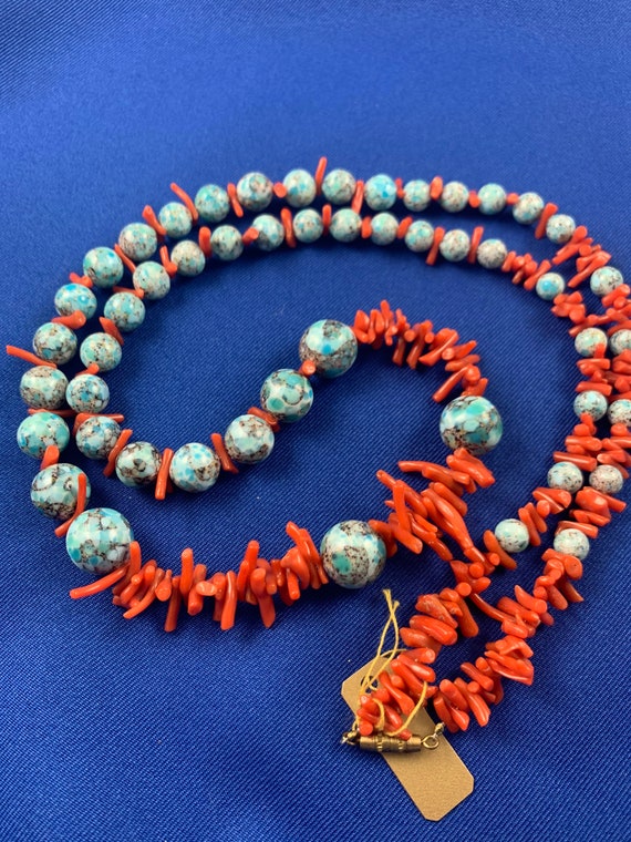 Vintage Chinese ceramic beads and raw coral pieces