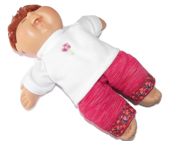 Cabbage Patch Doll Clothes 14 Inch Girl or Preemie Summer Pink Skirt Blouse Hat No Doll