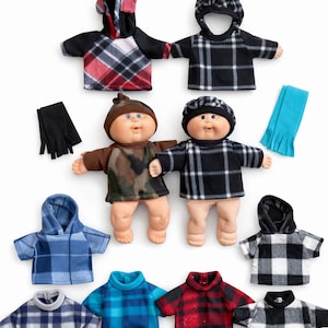 14" Inch, Cabbage Patch Doll Clothes,  MIX and MATCH. SWEATSHIRT Scarf Collection. Choose