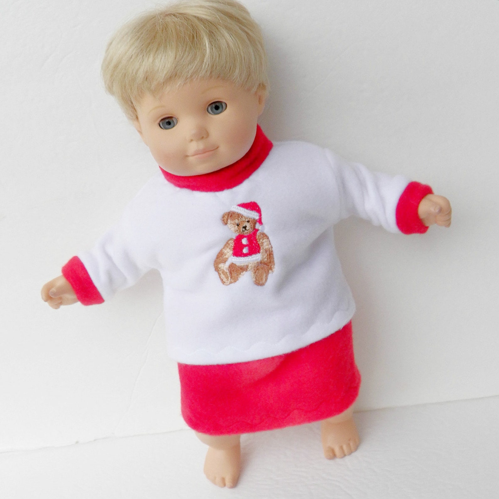 15 inch girl size bitty baby doll clothes White