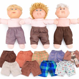 Cabbage Patch Clothes, Fits 12-13" Boy Girl Doll, CHOOSE, Your color/ print pants. Mix and Match- brown