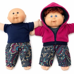 Choose, Cabbage Patch Clothes, Fits 14", 16", Preemie, Girl Doll, Grey Fall Paisley MIX and MATCH, Pants, Tshirts, Hooded Sweatshirt, Jacket
