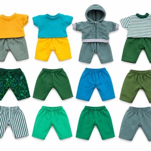 Cabbage Patch Clothes, Fits 16" Boy Doll, Green Yellow Choose Sweatshirt, T-shirt, Jacket, Pants,Sweatshirt, MIX and MATCH, Collection