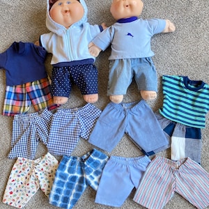 14” inch, Cabbage Patch Doll Clothes, fits boy dolls, MIX and MATCH. CHOOSE Pants, T-shirt, Hooded Zip Sweater Jacket