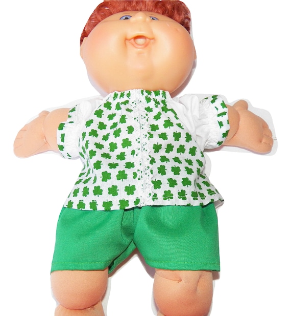 Cabbage Patch Doll Clothes 14 Inch Girl or Preemie Summer Orange Skirt Blouse Hat No Doll