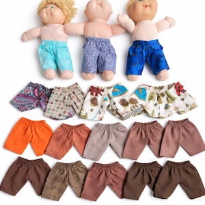 Cabbage Patch Clothes, Fits 12-13" Boy Girl Doll, CHOOSE, Your color/ print pants. Mix and Match- brown