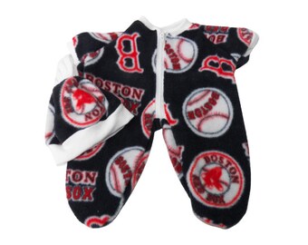 BASEBALL! 16" Inch Cabbage Patch Doll Clothes. Fits BOY Dolls. Baseball Print Pajamas & Hat