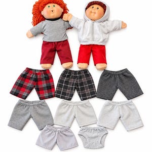 Choose, Cabbage Patch Clothes, Fits 16" Boy Doll, Fall. Grey Burgundy Red Collection.T-shirt, Pants, Flannel, Corduroy Jacket, MIX and MATCH