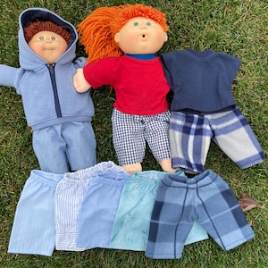 Cabbage Patch Clothes, Fits 16" Boy Doll, MIX and MATCH, Blue collection Choose. Pants, t-shirt, Jacket