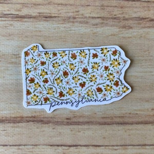 Pennsylvania Floral Water-Resistant Sticker