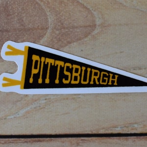 Pittsburgh PA Pennant Water-Resistant Sticker