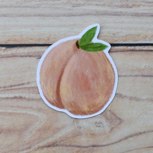 Peach Water-Resistant Sticker