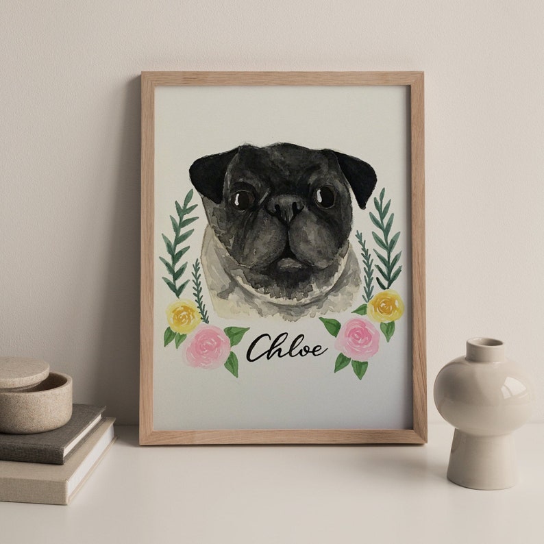 Custom Watercolor Pet Portrait Etsy