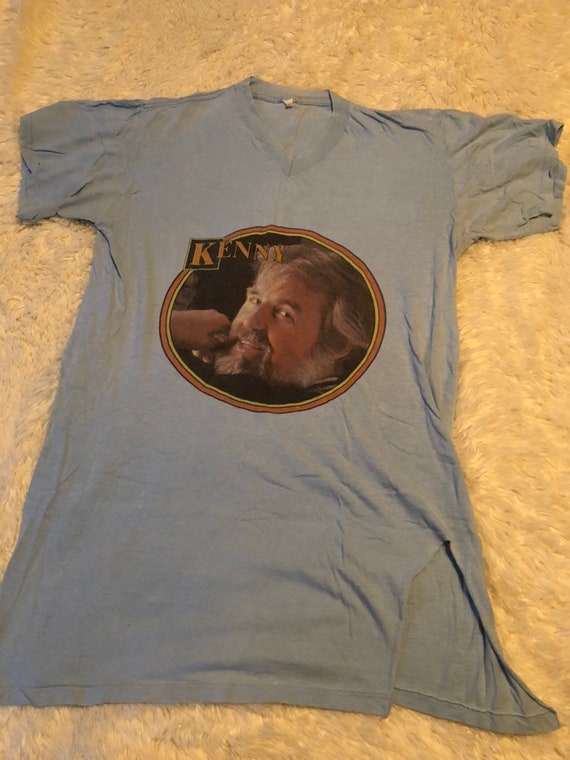 Vintage light blue Kenny Rogers T-shirt - image 1