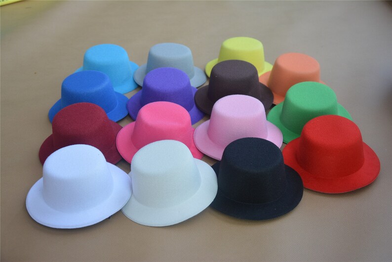 2pcs Black Mini Top Hats Craft Making Party Fascinator Etsy