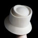 Ivory Womens 100% Wool Felt Tilt Asymmetrical Crown Wedding Church Fedora cloche Bucket Hat Base Making supply Millinery Decor Craft T399 