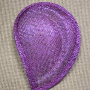 Purple 17cmx11.5cm Teardrop Sinamay Hat Fascinator Base - Etsy