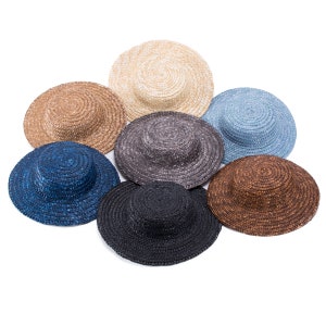 1pcs Mini Flat Top Maize Straw Hats Body Base DIY Craft Making Fascinator Cocktail Millinery Supplies A224