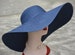 1pcs Navy Blue  7.1' Womens Kentucky Derby Wide Brim Straw Summer Floppy Sun Beach Hat Body Millinery Base A330 